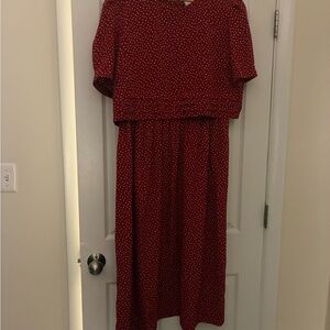 Red Polka Dot Sprinkle Vintage Dress